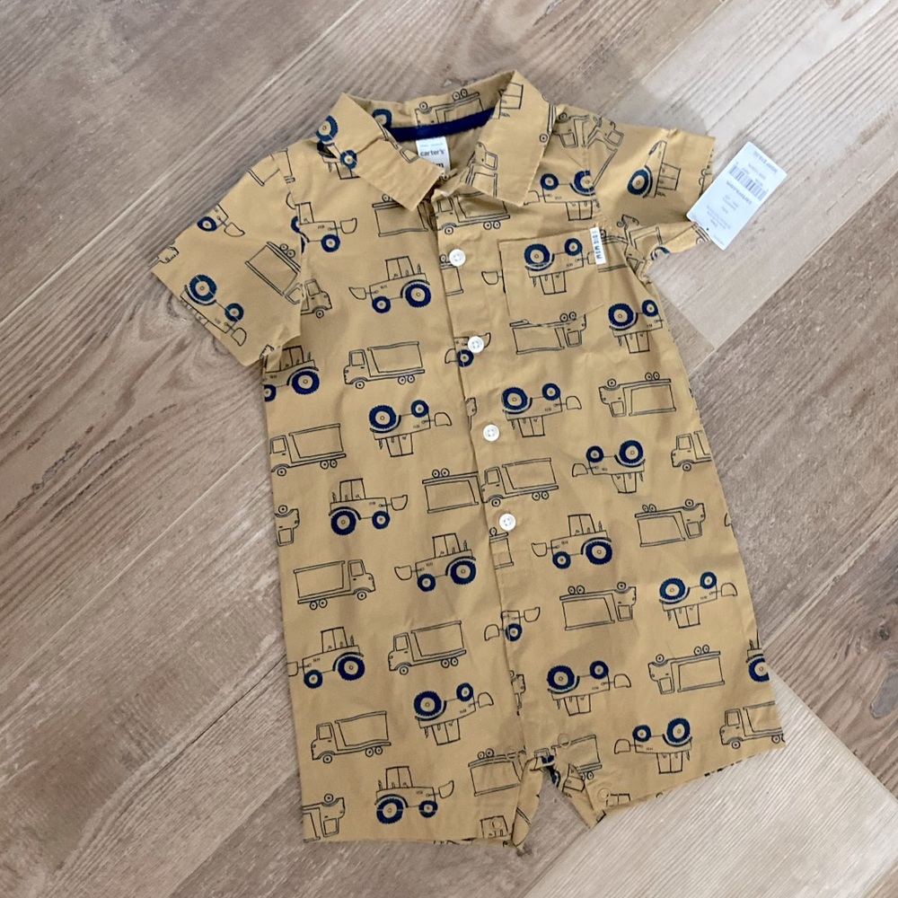 'I DIG MOM' little guy romper